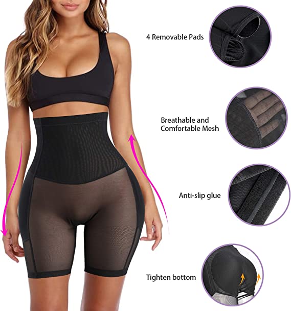 Donne Shapewear controllo mutandine Body Shaper Butt Lifter imbottito Hip Enhancer senza soluzione di continuità biancheria intima Hi- vita breve